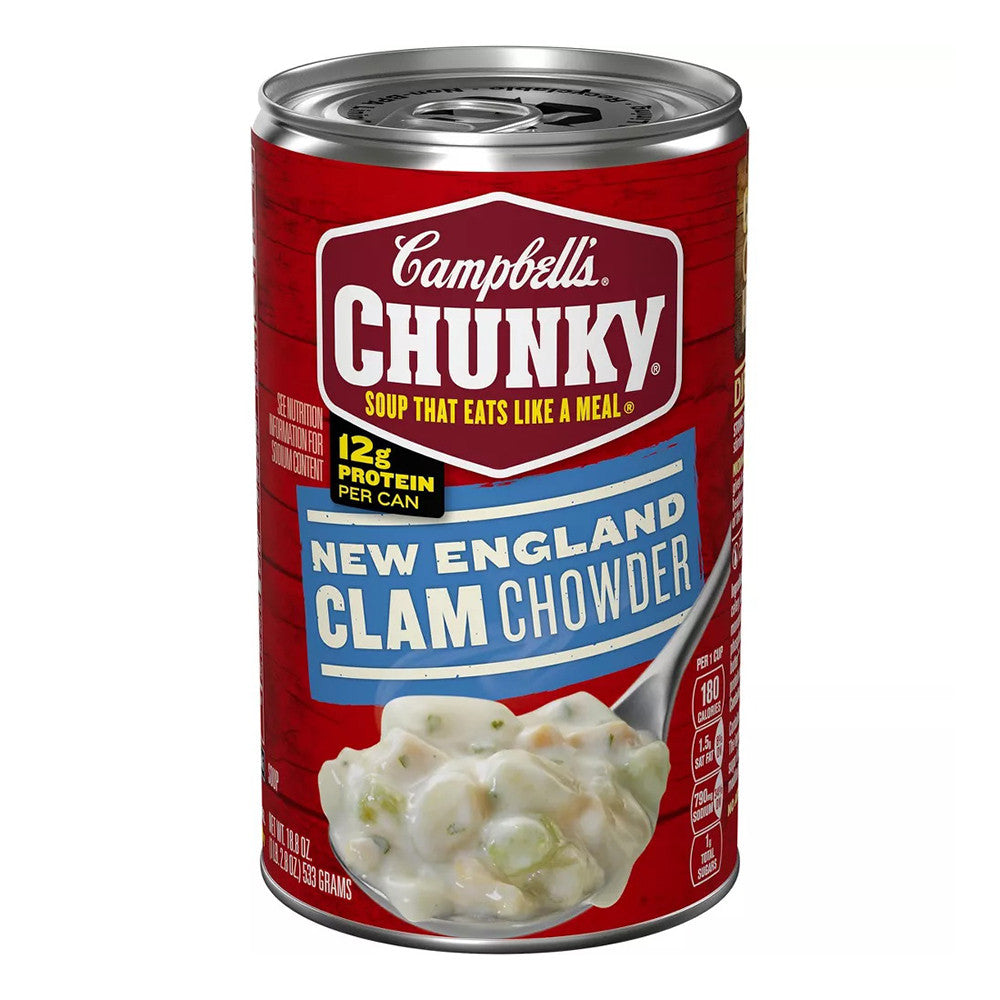 Campbell's Chunky Soup, New England Clam Chowder, 18.8 Oz